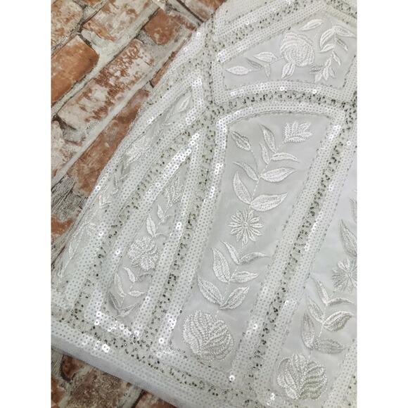 NWOT Lulus Spread Your Shine White Sequin Embroidered Bodycon Dress SZ XS Party - Picture 5 of 8